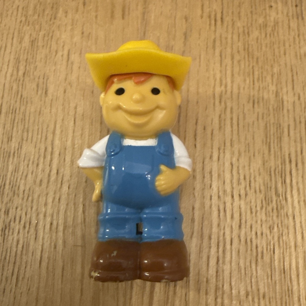 Boley‎ My First Farm Tractor Replacement Farmer Toy Figure Yellow Hat 2.75" tall